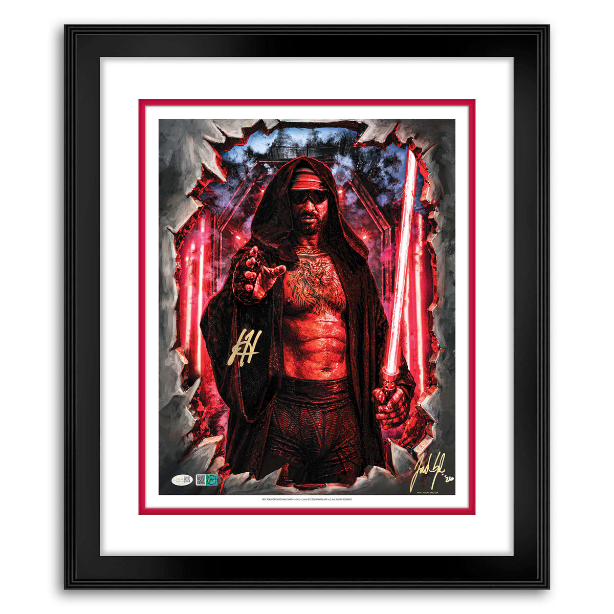 Josh Hokit "Darth Hok" Artist X Athlete Dual Autograph Art Print