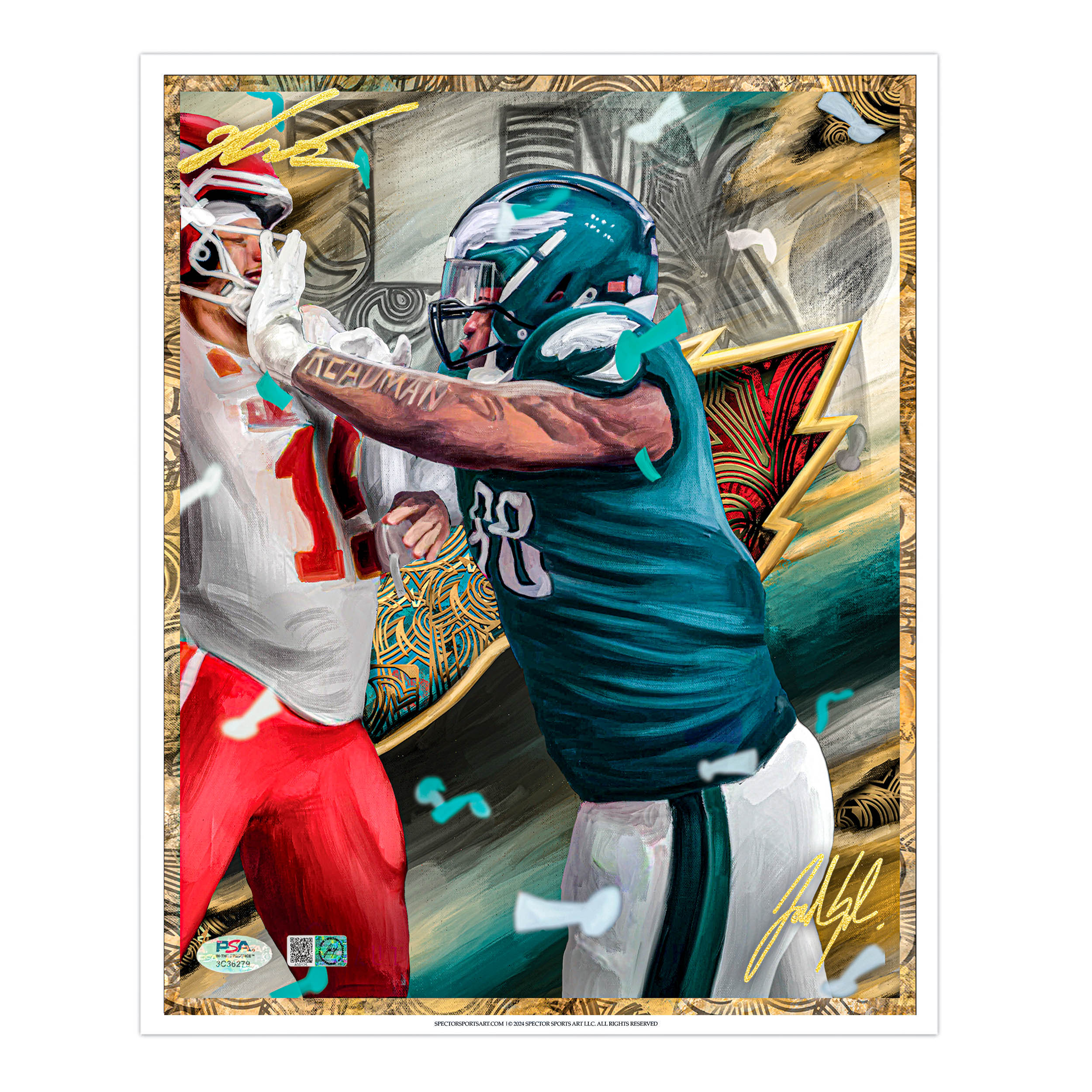 Jalen Carter LIX Champion Artist X Athlete Dual Autograph