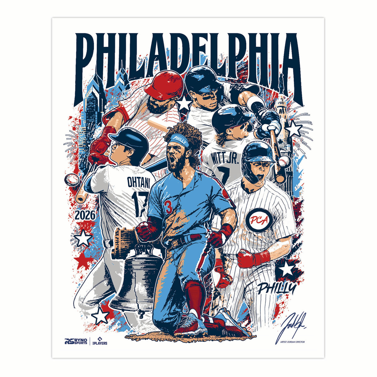 Philadelphia All Star Collaboration - Six Sluggers - Exclusive Print