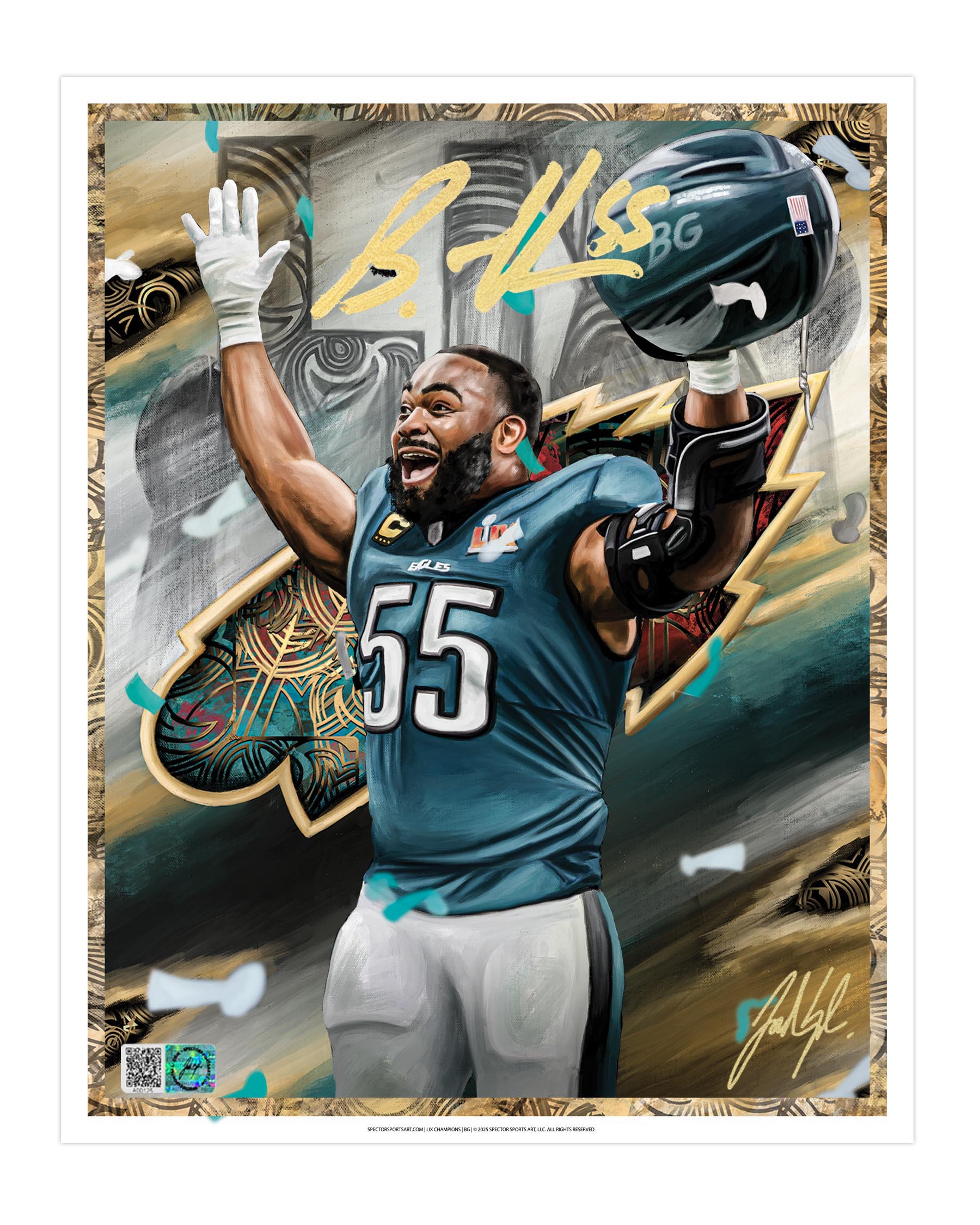 IMMORTAL MOMENTS™ BRANDON GRAHAM "BG" LIX CHAMPIONS 8 x 10 Lithograph
