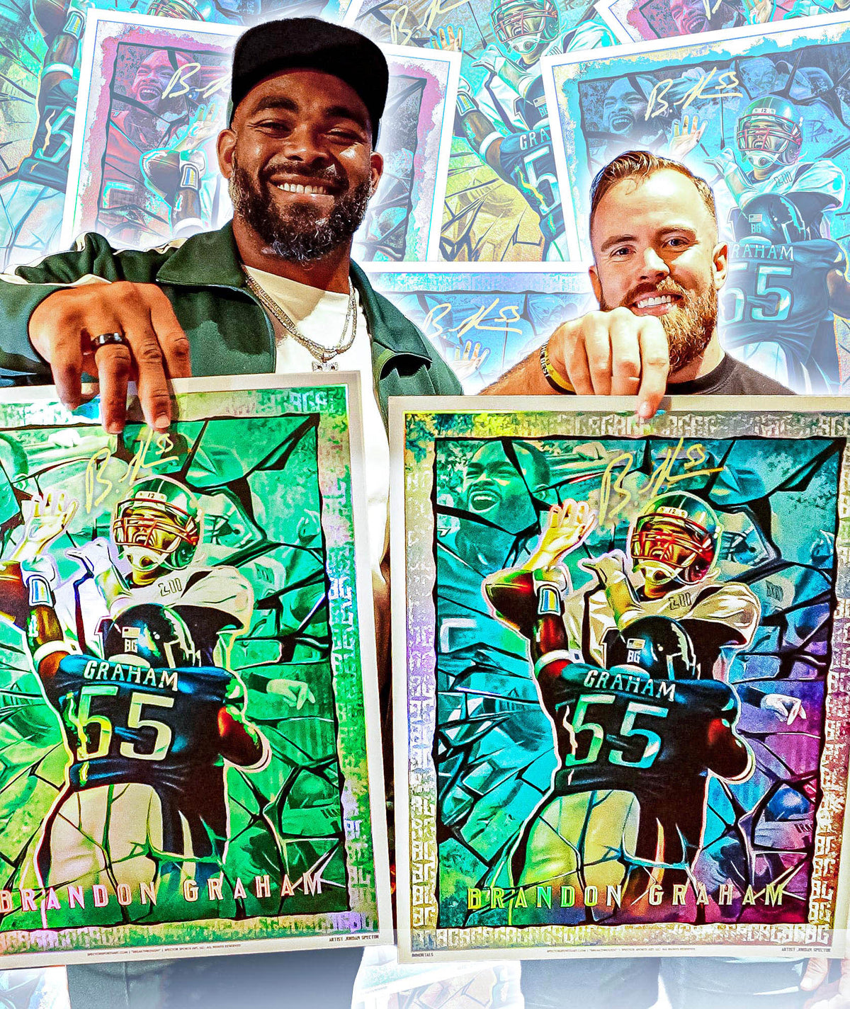 IMMORTALS™ BRANDON GRAHAM "BREAKTHROUGH" LEGACY FINE ART EDITION - ARTIST X ATHLETE DUAL AUTOGRAPH