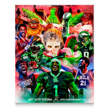 Philly Sports "Art With Energy" - Spector Sports Art - 16 X 20 Canvas / Unframed