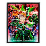 Philly Sports "Art With Energy" - Spector Sports Art - 16 X 20 Canvas / Framed