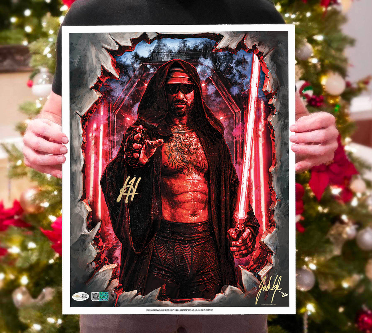 Josh Hokit "Darth Hok" Artist X Athlete Dual Autograph Art Print