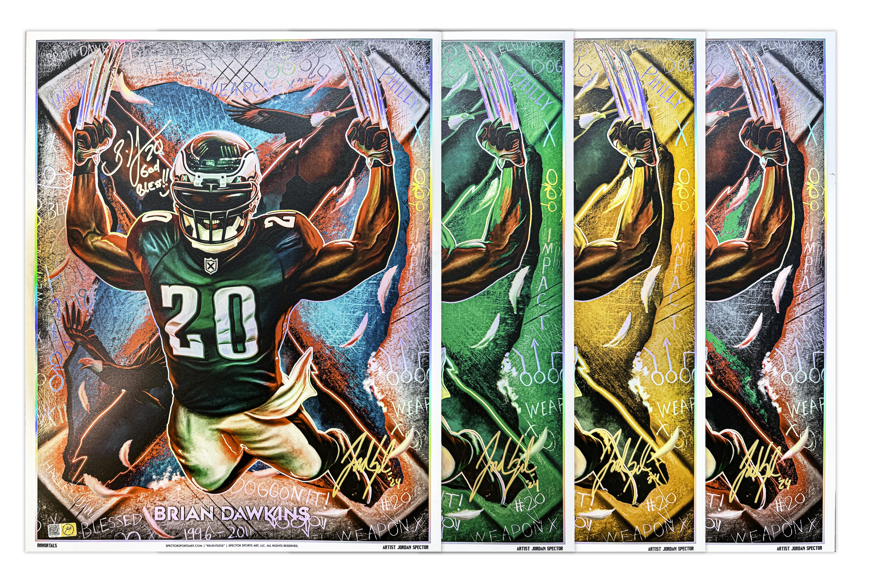 IMMORTALS™ BRIAN DAWKINS "RELENTLESS" LEGACY FINE ART EDITION – DUAL AUTOGRAPH