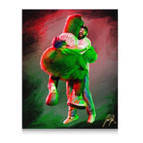 The Phillie Phanatic & Jason Kelce “Best Friends” - Spector Sports Art - 16 X 20 Canvas / Unframed