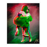 The Phillie Phanatic & Jason Kelce “Best Friends” - Spector Sports Art - 16 X 20 Art Print / Unframed