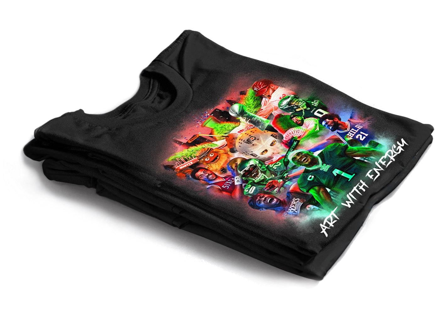 Philly Sports "ART WITH ENERGY" Limited Edition T-shirt - Spector Sports Art -