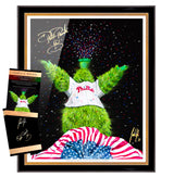 Hand Signed Phillie Phanatic "PARTY ON BROAD" Art Print - Spector Sports Art -