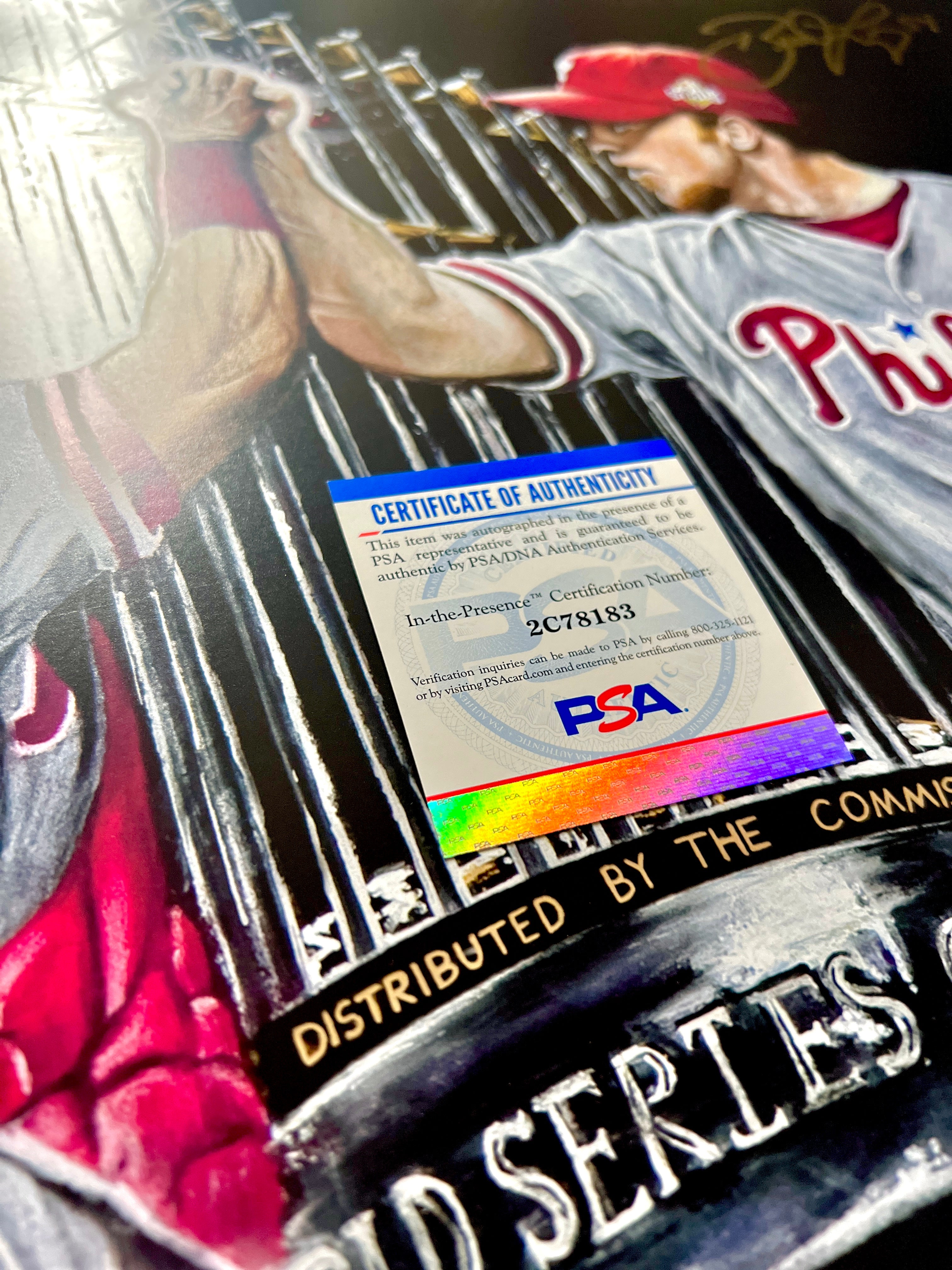 Phillies "Dynamic Duo" Brad Lidge & Carlos Ruiz Dual Autograph - Spector Sports Art -