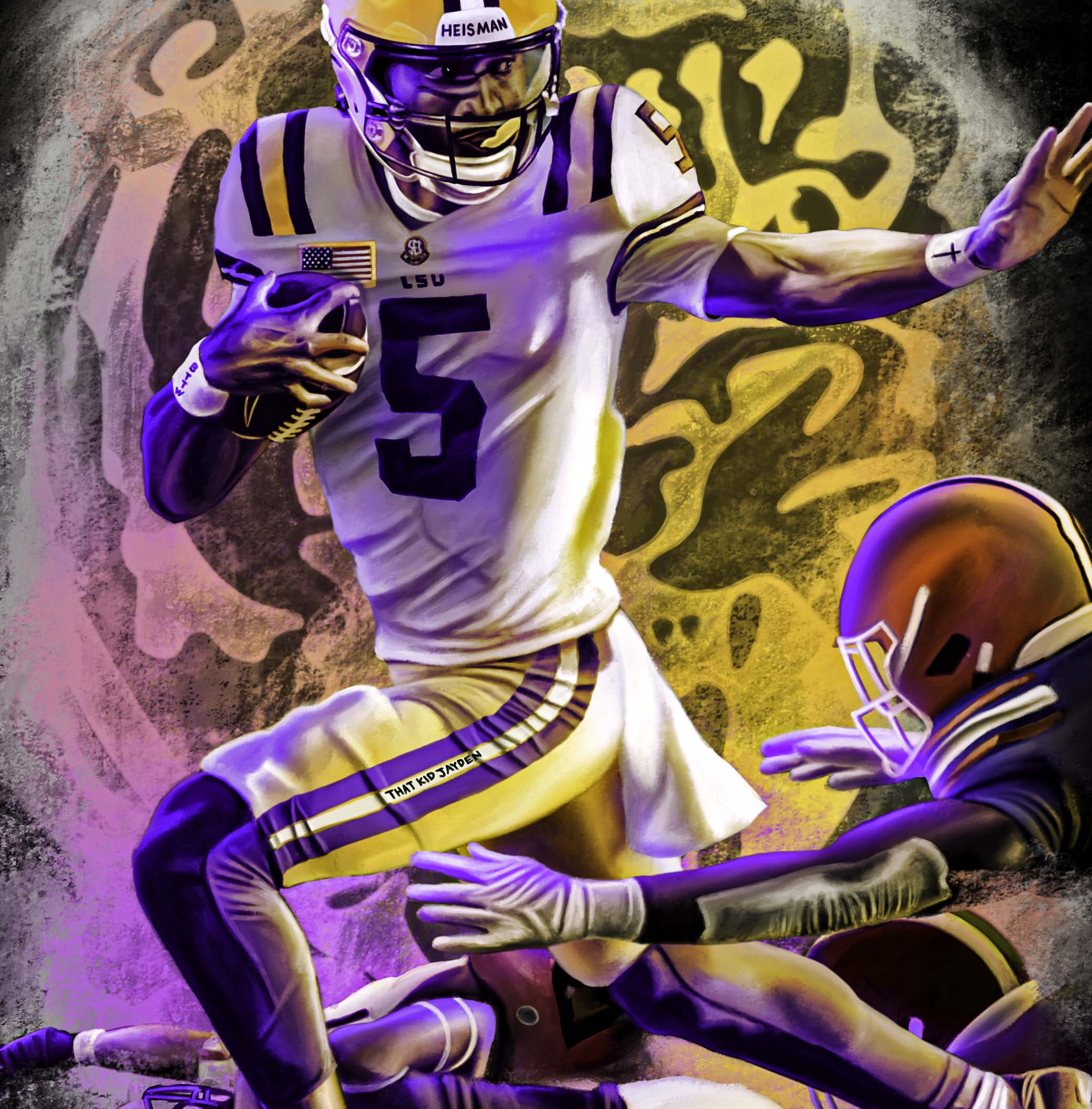 "THAT KID" Jayden Daniels - Spector Sports Art -