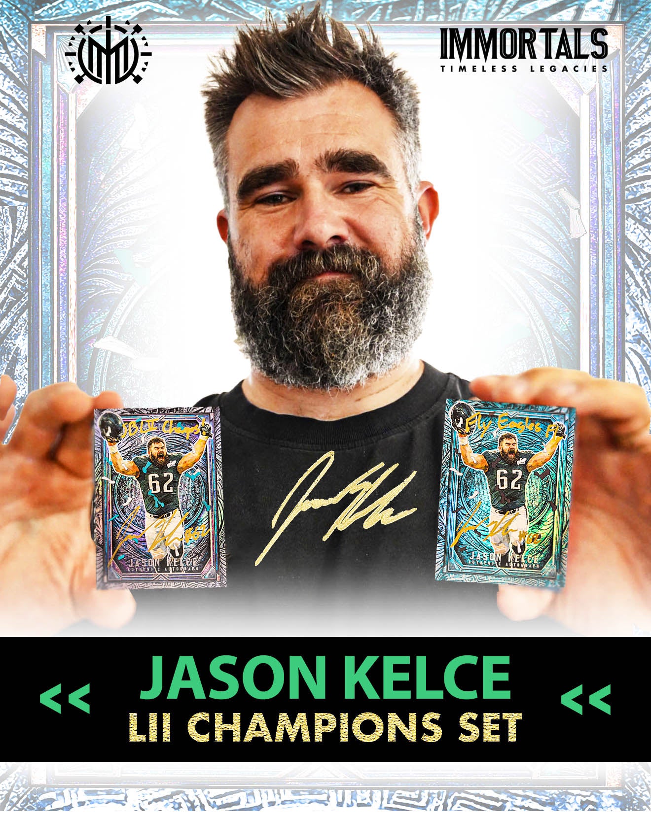 IMMORTAL MOMENTS™ JASON KELCE "THE UNDERDOG" LII CHAMPIONS SET
