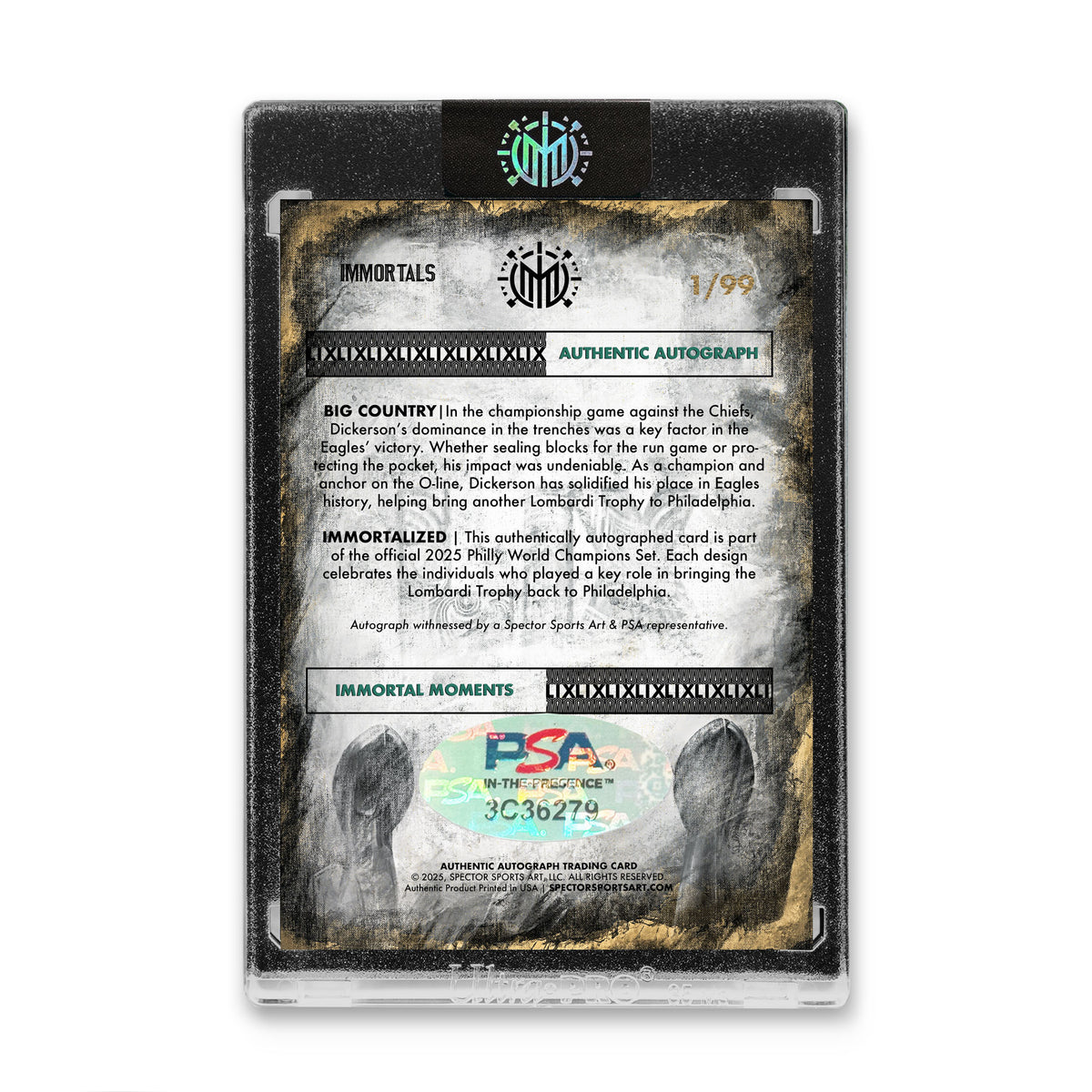 IMMORTAL MOMENTS™ LANDON DICKERSON "BIG COUNTRY" LIX CHAMPIONS SET