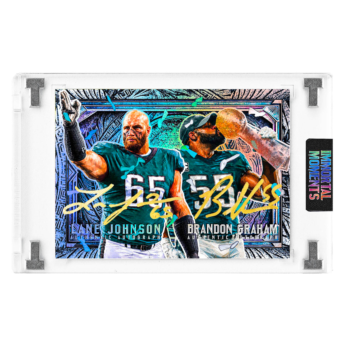 IMMORTAL MOMENTS™ LANE JOHNSON X BRANDON GRAHAM "BUILT TO LAST" LII CHAMPIONS SET