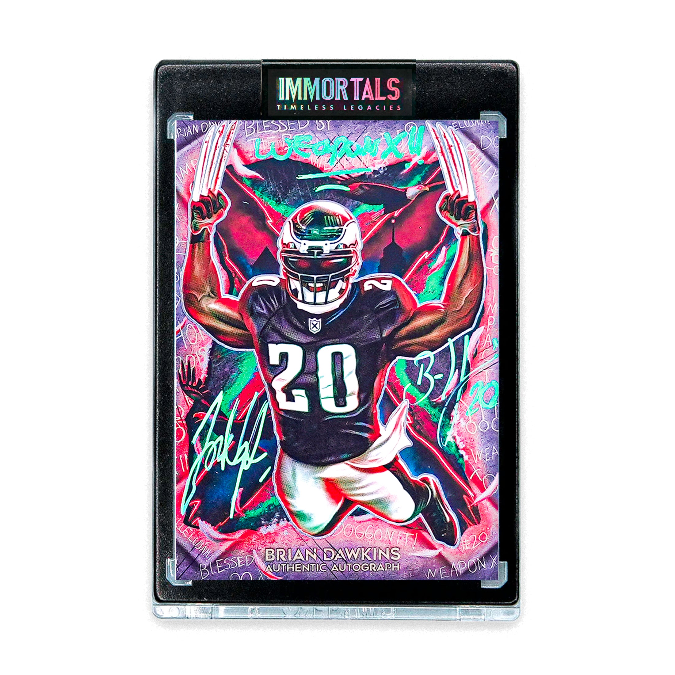 JORDAN SPECTOR X BRIAN DAWKINS - "RELENTLESS" - IMMORTALS™ TRADING CARD - Spector Sports Art -