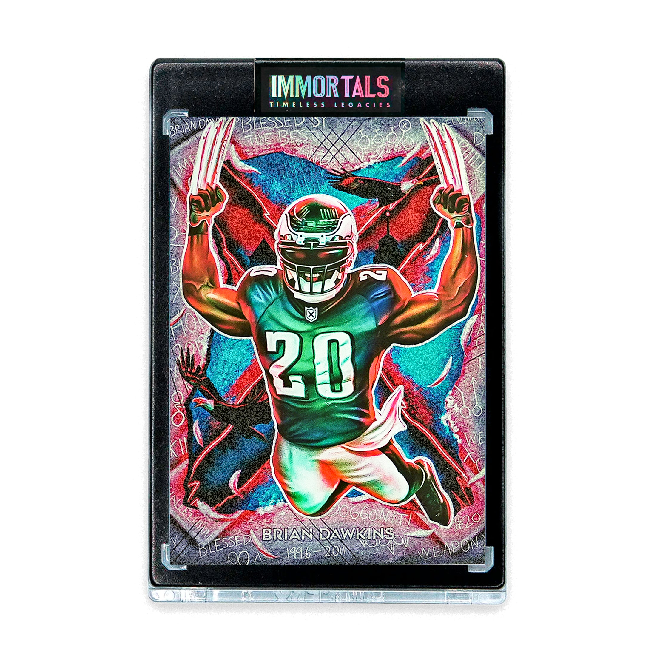 JORDAN SPECTOR X BRIAN DAWKINS - "RELENTLESS" - IMMORTALS™ TRADING CARD - Spector Sports Art -