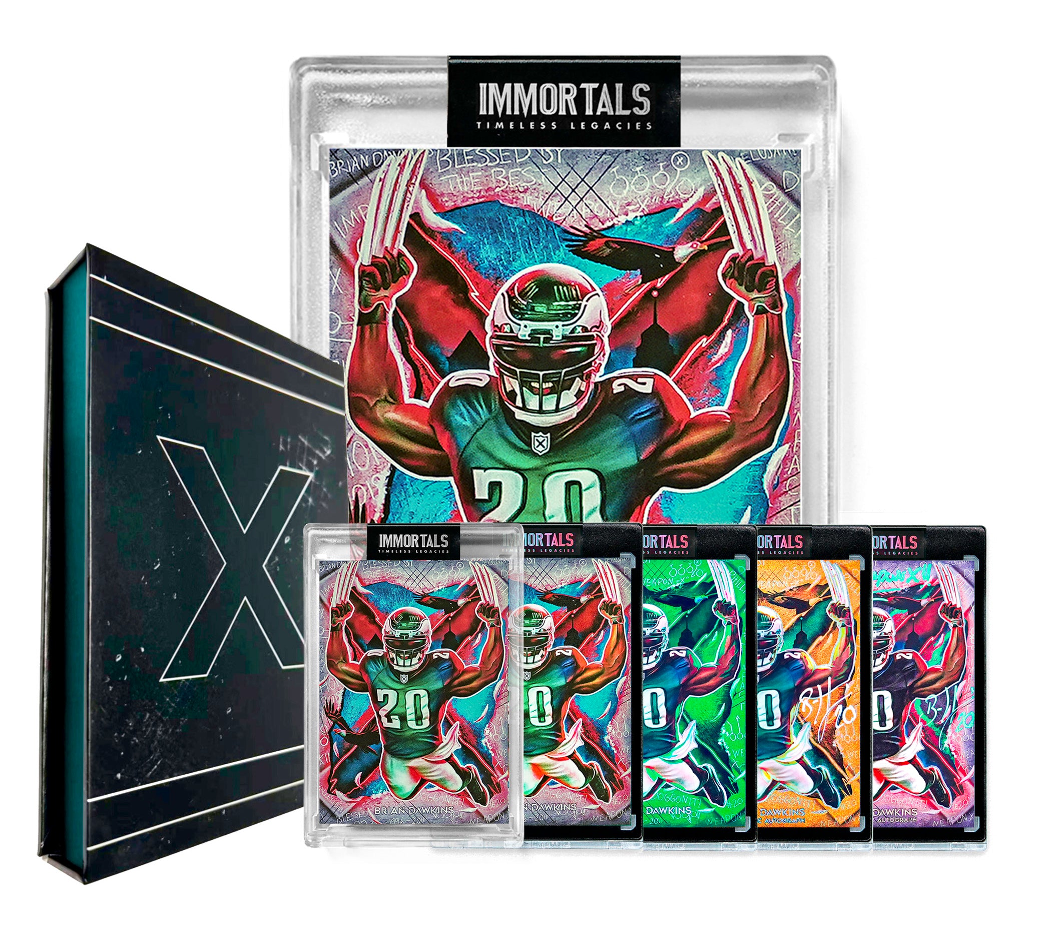 JORDAN SPECTOR X BRIAN DAWKINS - "RELENTLESS" - IMMORTALS™ TRADING CARD - Spector Sports Art -