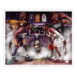 Mamba vs. The Answer “ Pound For Pound” Artist X Athlete Autograph 16 x 20 Lithograph