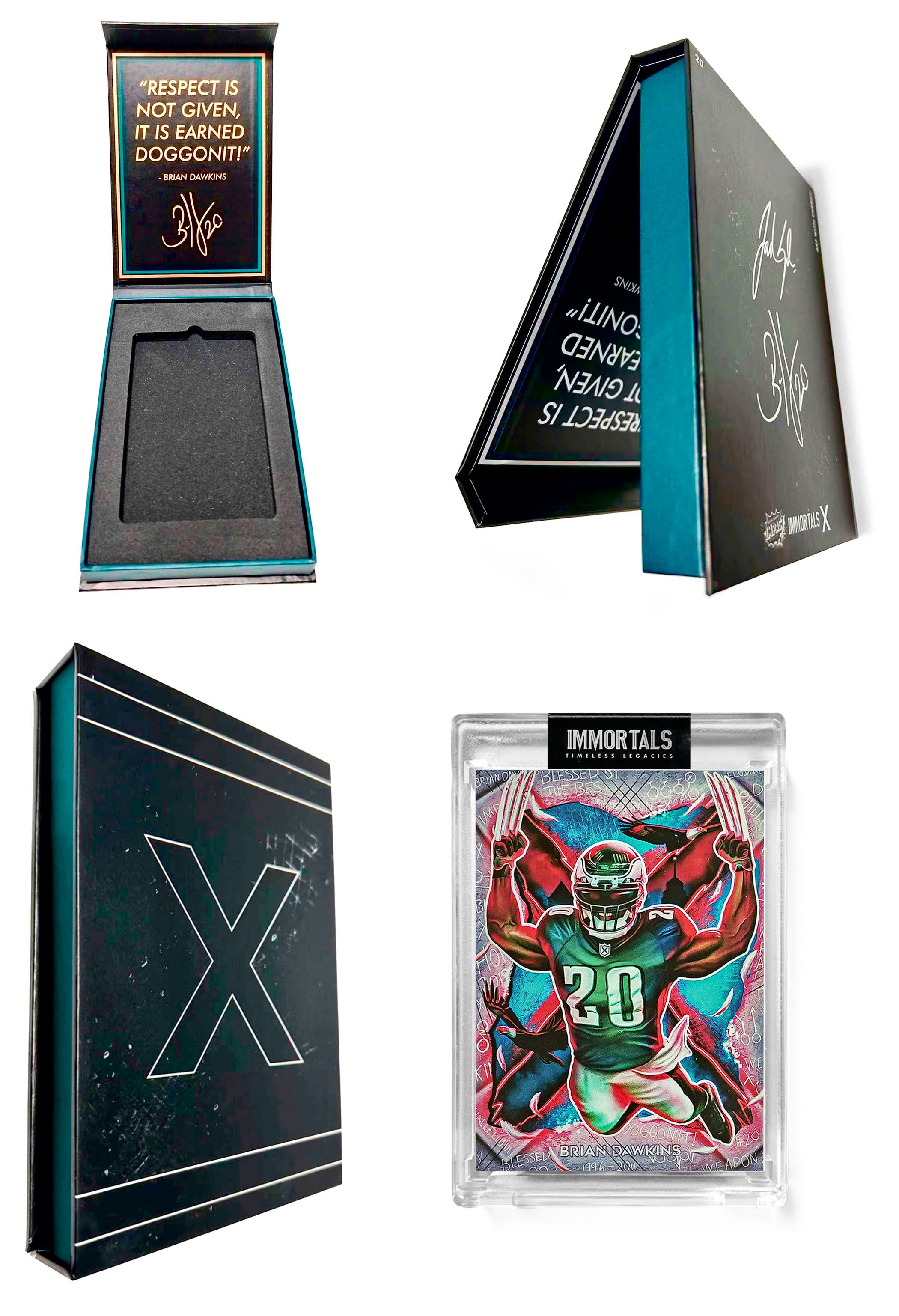 JORDAN SPECTOR X BRIAN DAWKINS - "RELENTLESS" - IMMORTALS™ TRADING CARD - Spector Sports Art -