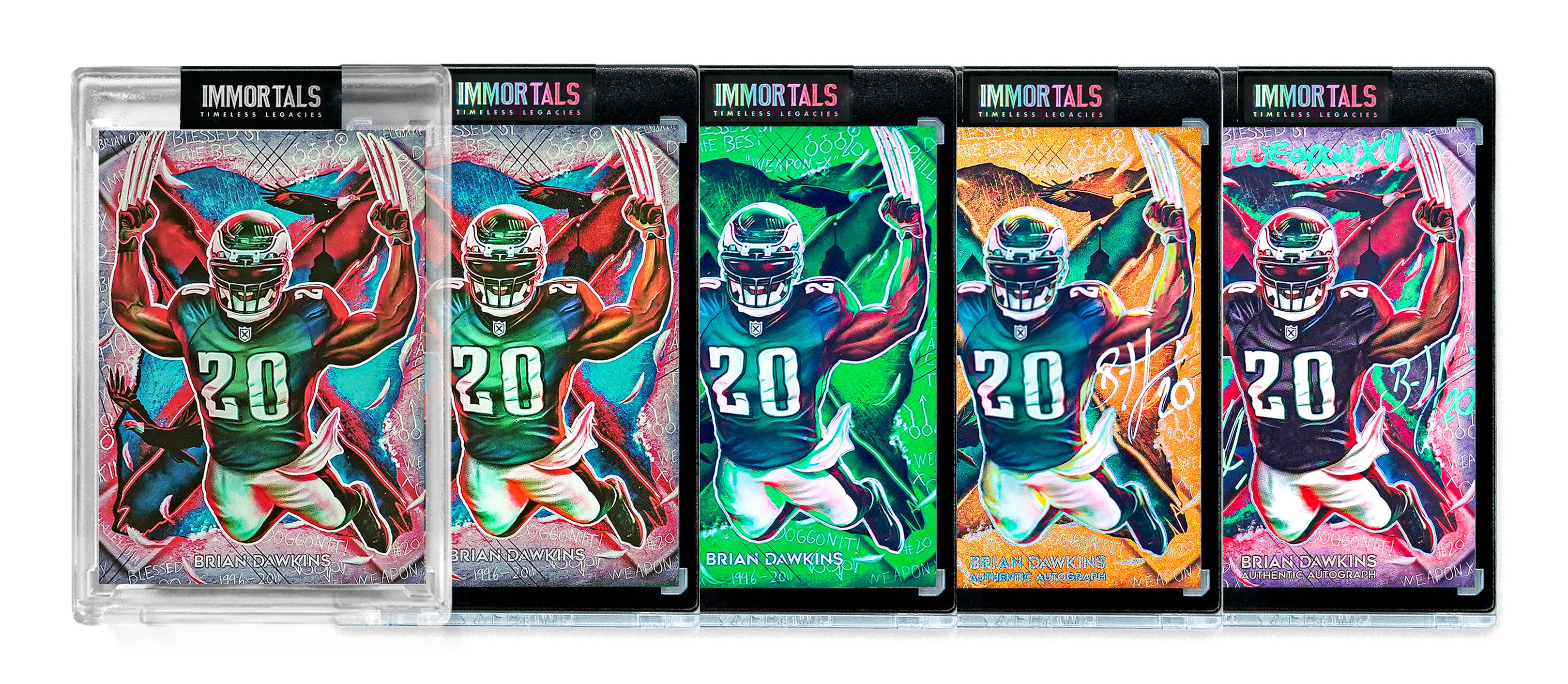 JORDAN SPECTOR X BRIAN DAWKINS - "RELENTLESS" - IMMORTALS™ TRADING CARD - Spector Sports Art -