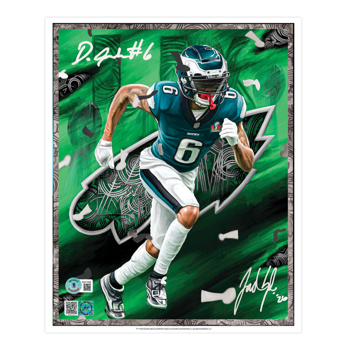 Devonta Smith "SMITTY" LIX Champ Artist X Athlete Dual Autograph | Pre-Sale Opportunity