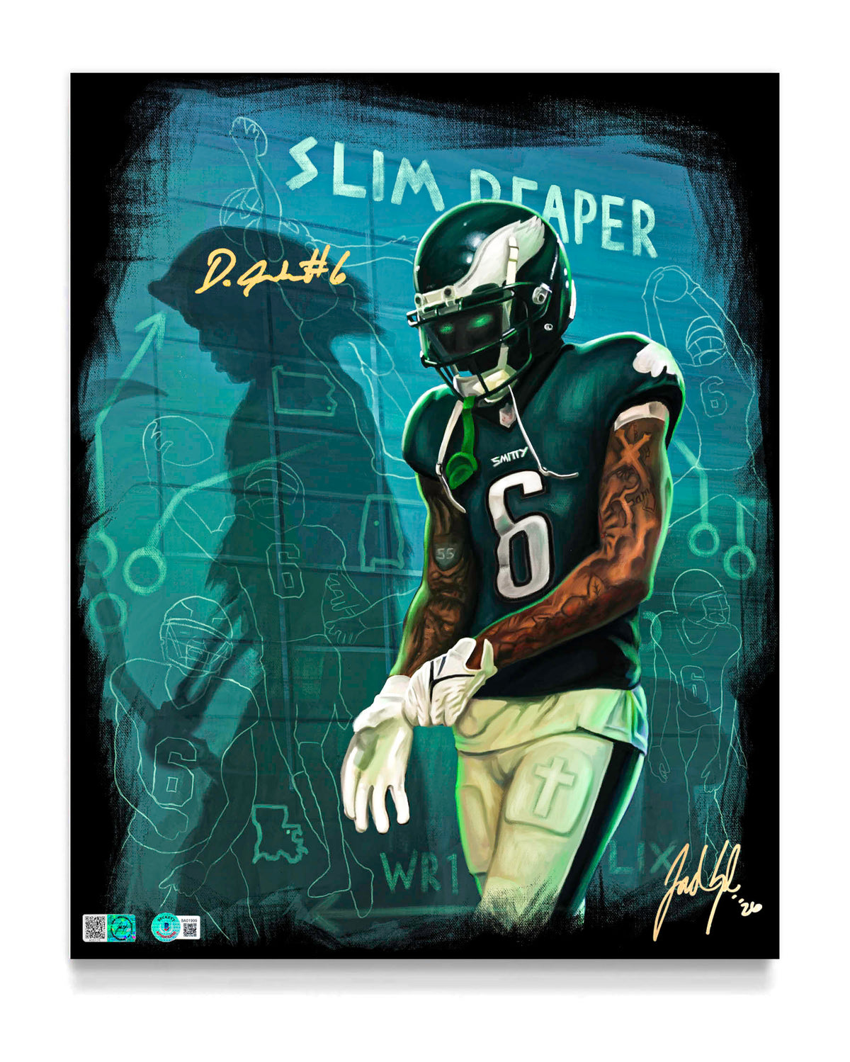 Devonta Smith "PHANTOM SIX" Artist X Athlete Dual Autograph | Pre-Sale Opportunity