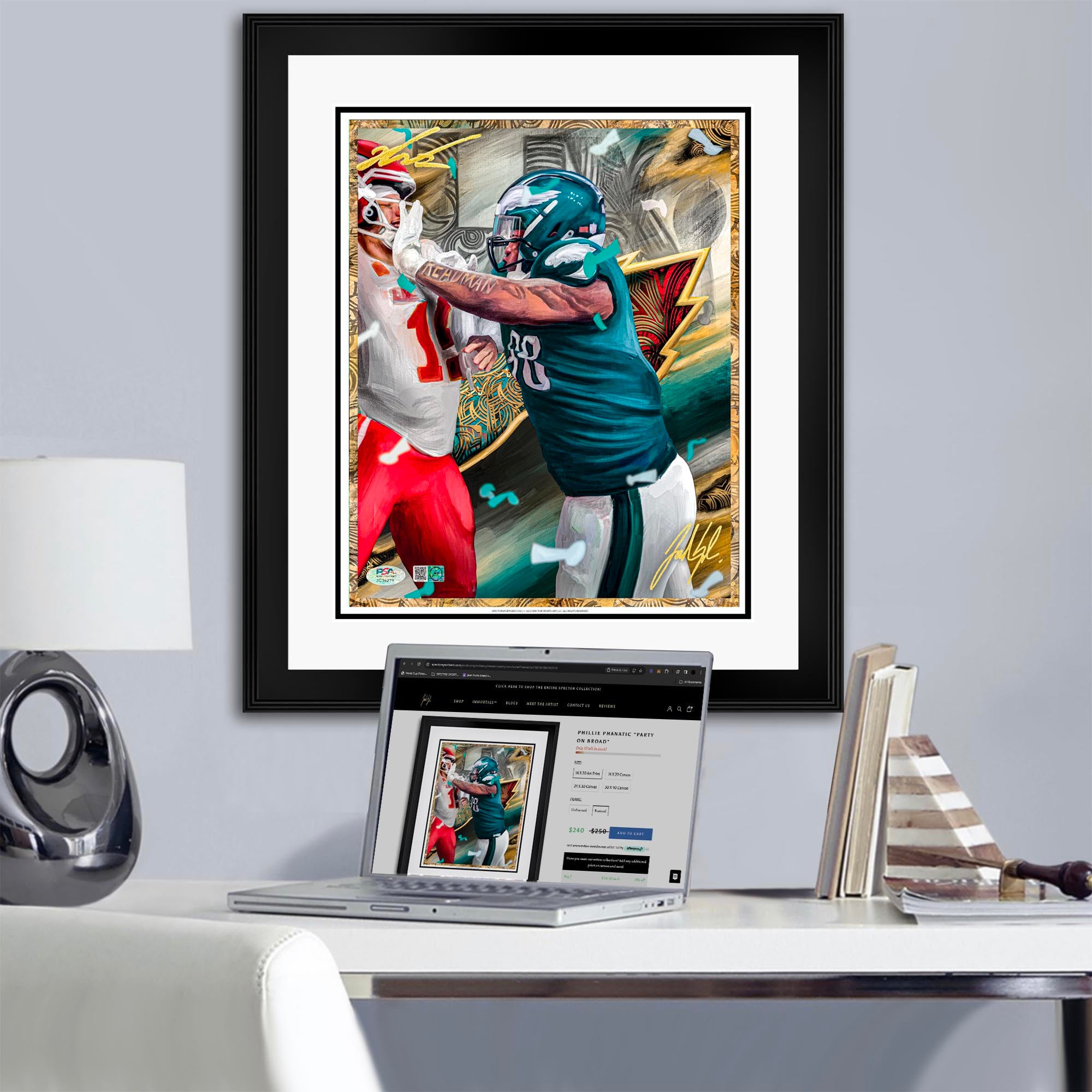 Jalen Carter LIX Champion Artist X Athlete Dual Autograph