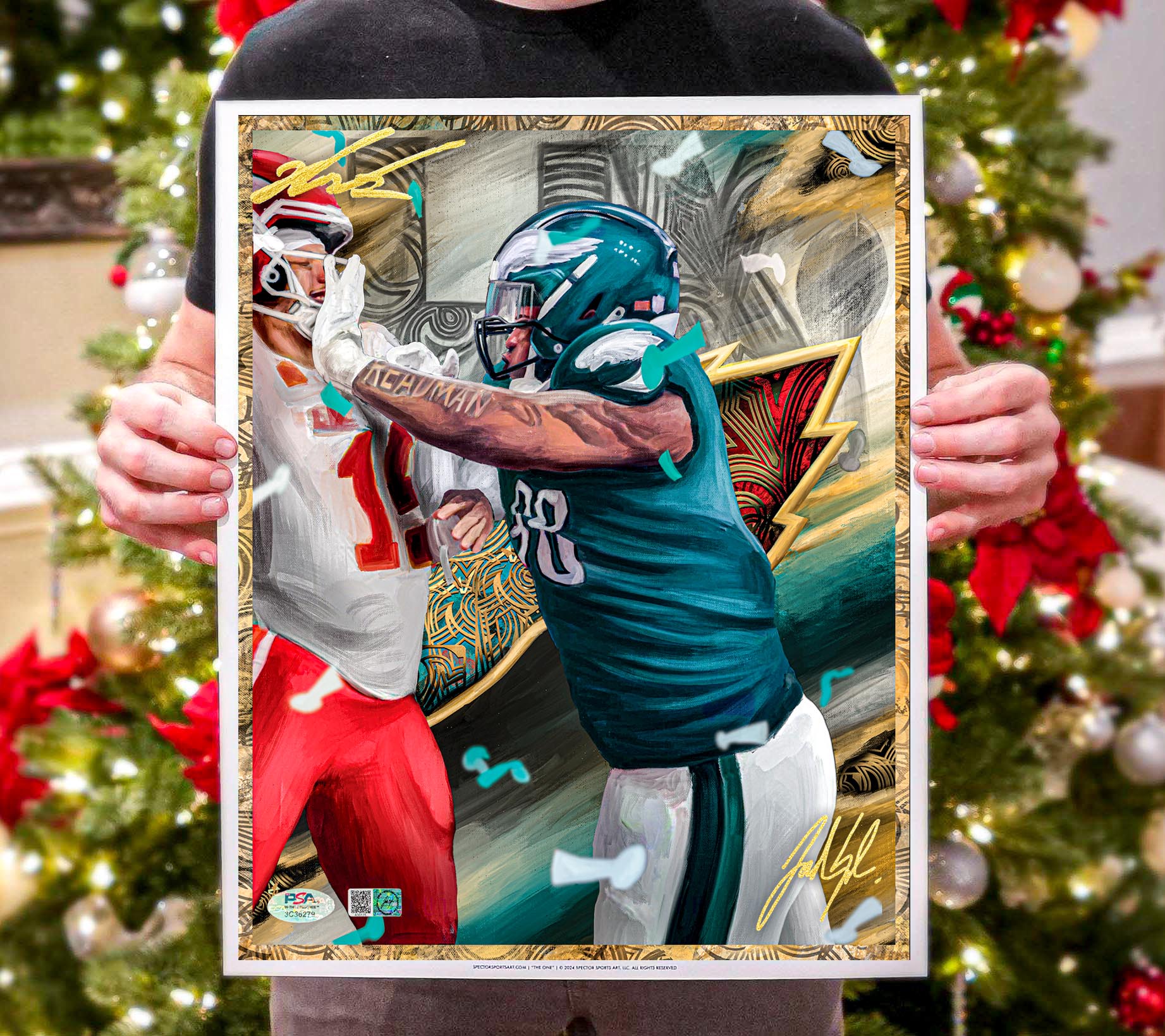 Jalen Carter LIX Champion Artist X Athlete Dual Autograph