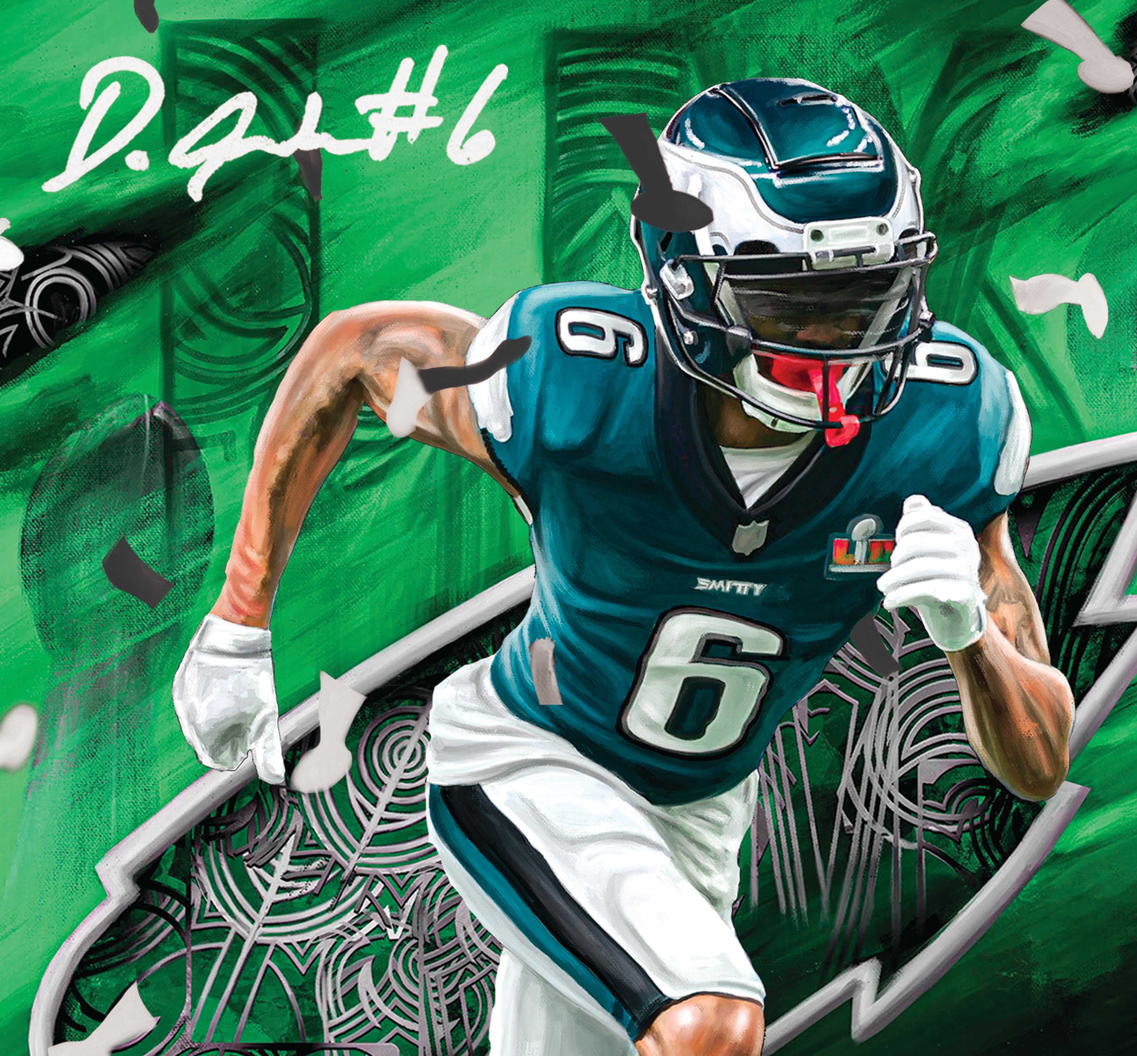 Devonta Smith "SMITTY" LIX Champ Artist X Athlete Dual Autograph | Pre-Sale Opportunity