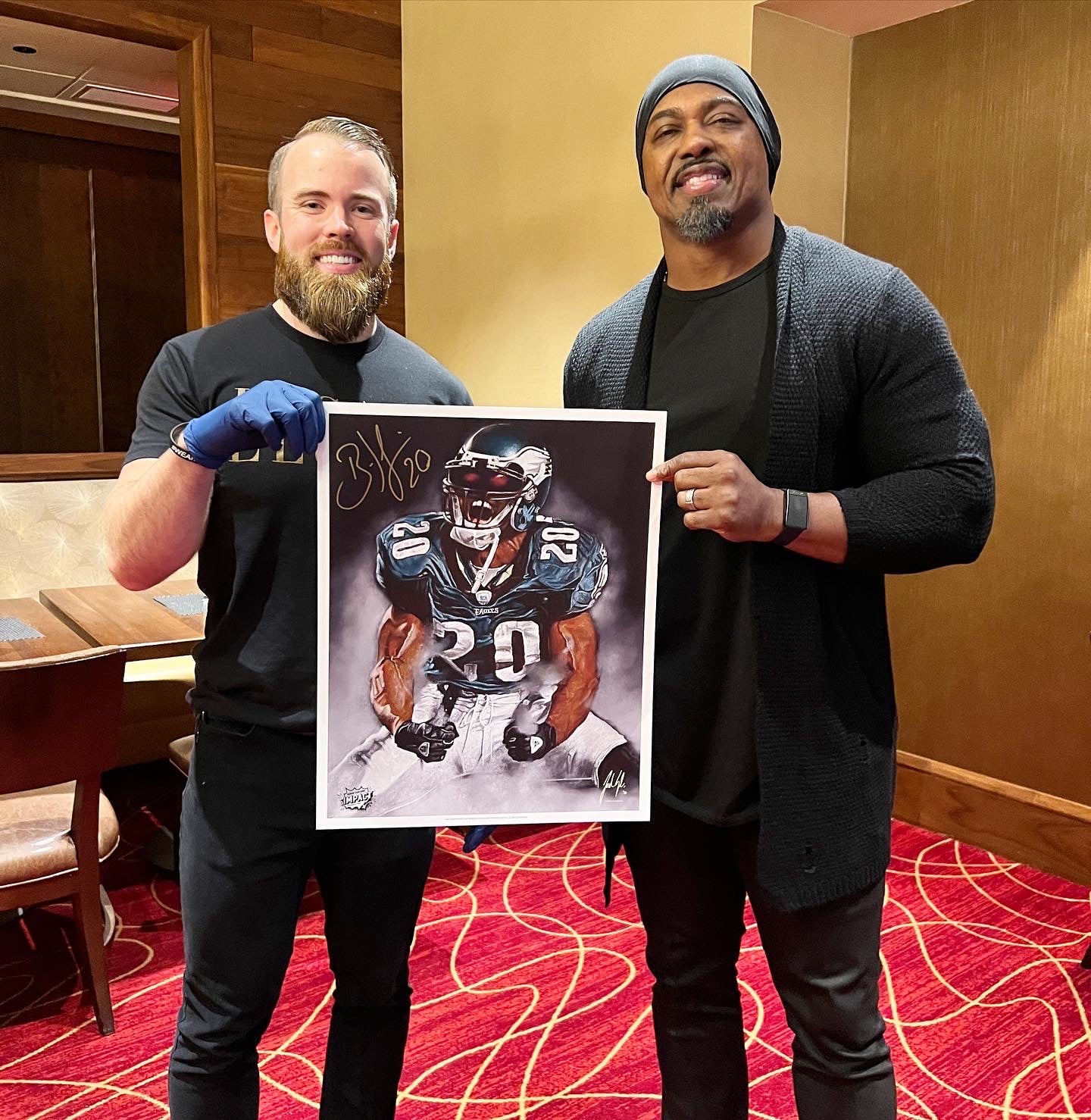 Hand Signed Brian Dawkins "WEAPON X" Art Print - Spector Sports Art -