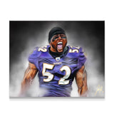 Ray Lewis "Gridiron Legend" - Spector Sports Art - 16 X 20 Canvas / Unframed