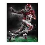 Devonta Smith "The Slim Reaper" - Spector Sports Art - 16 X 20 Art Print / Unframed