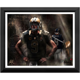 Drew Brees “THE SAINT” - Spector Sports Art - 16 X 20 Art Print / Framed