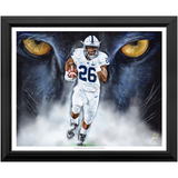 Saquon Barkley "A Lions Bark" - Spector Sports Art - 16 X 20 Art Print / Framed