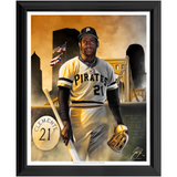 Roberto Clemente “The Great One” - Spector Sports Art - 16 X 20 Art Print / Framed
