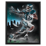 Devonta Smith "Slim Reaper Legacy" - Spector Sports Art - 16 X 20 Canvas / Frame