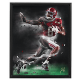 Devonta Smith "The Slim Reaper" - Spector Sports Art - 16 X 20 Canvas / Framed
