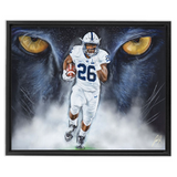 Saquon Barkley "A Lions Bark" - Spector Sports Art - 16 X 20 Canvas / Framed