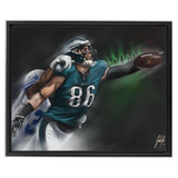 Zach Ertz "Believe" - Spector Sports Art - 16 X 20 Canvas / Framed