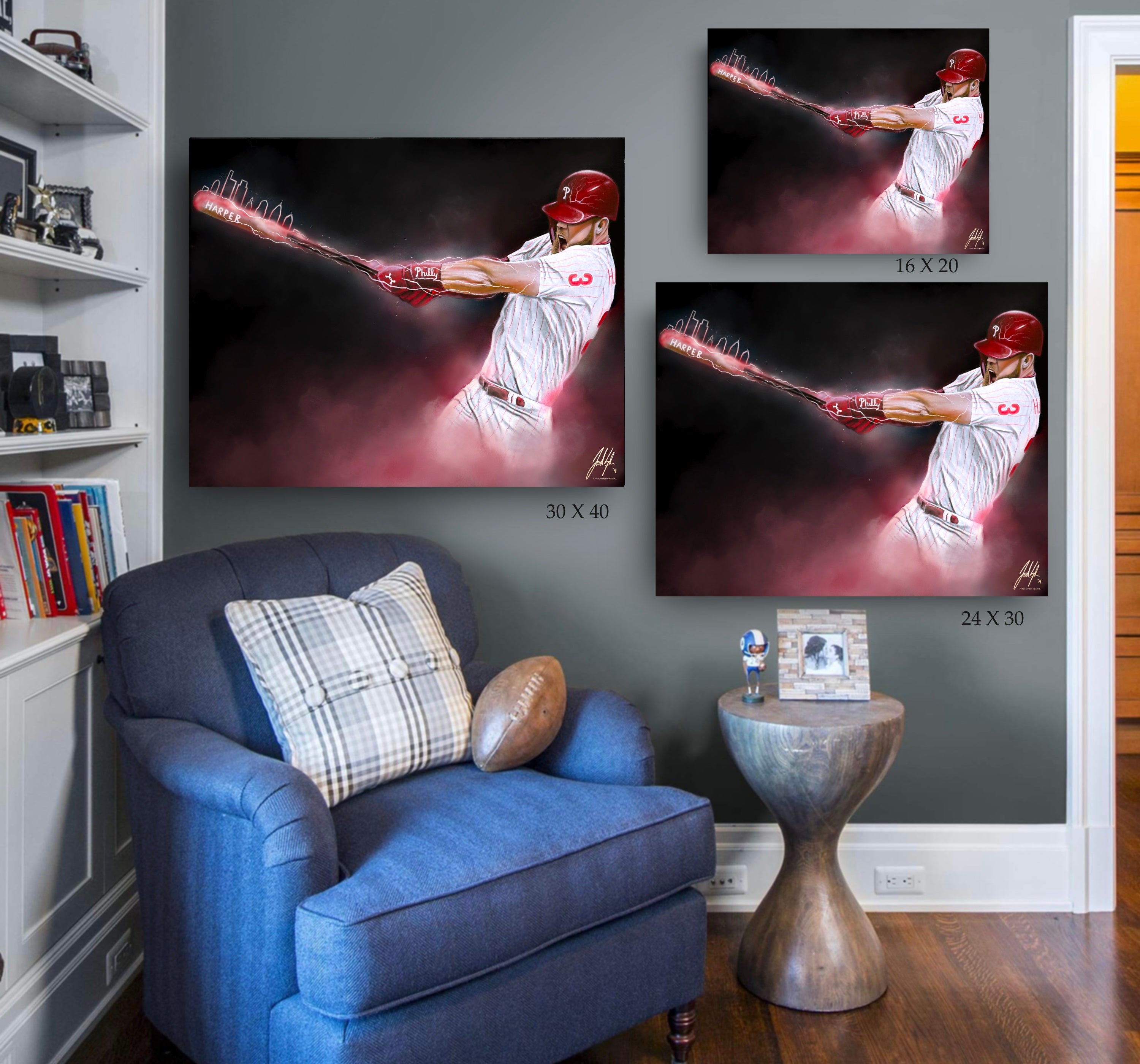 Phillies Bryce Harper “Phully Loaded” - Spector Sports Art -