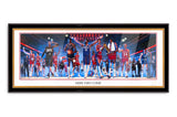 Sixers Legacy "Here They Come" - Spector Sports Art - 8 X 20 Lithograph / Legacy Frame | Black and Gold