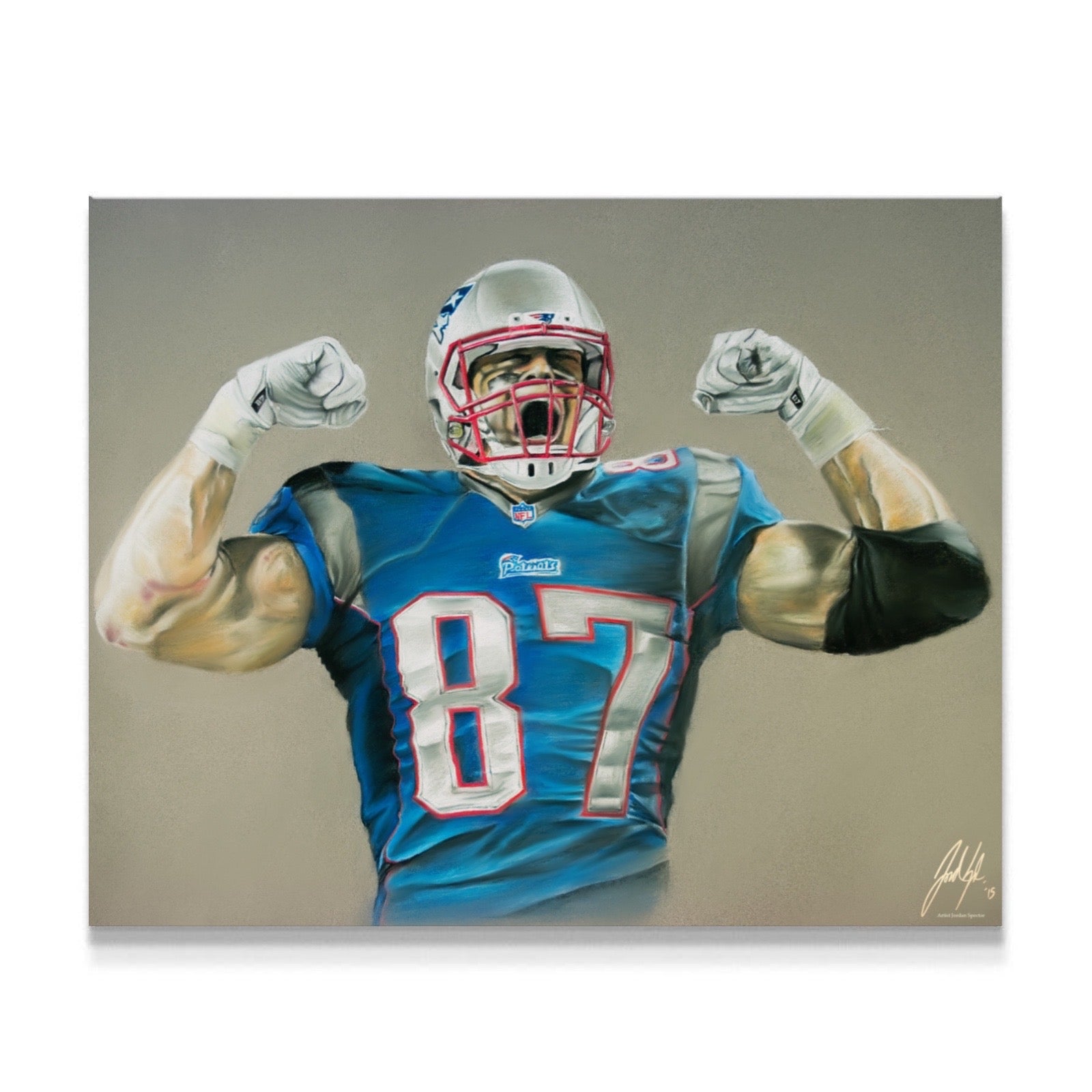 Rob Gronkowski "Gronk" - Spector Sports Art - 16 X 20 Canvas / Unframed