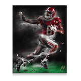 Devonta Smith "The Slim Reaper" - Spector Sports Art - 16 X 20 Canvas / Unframed