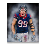 JJ Watt "Houston Strong" - Spector Sports Art - 16 X 20 Canvas / Unframed