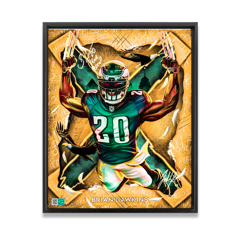 IMMORTALS™ BRIAN DAWKINS "RELENTLESS" LEGACY FINE ART EDITION – DUAL AUTOGRAPH