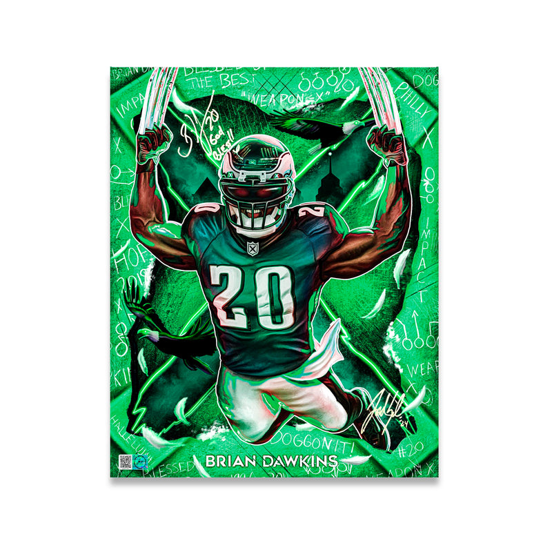 IMMORTALS™ BRIAN DAWKINS "RELENTLESS" LEGACY FINE ART EDITION – DUAL AUTOGRAPH