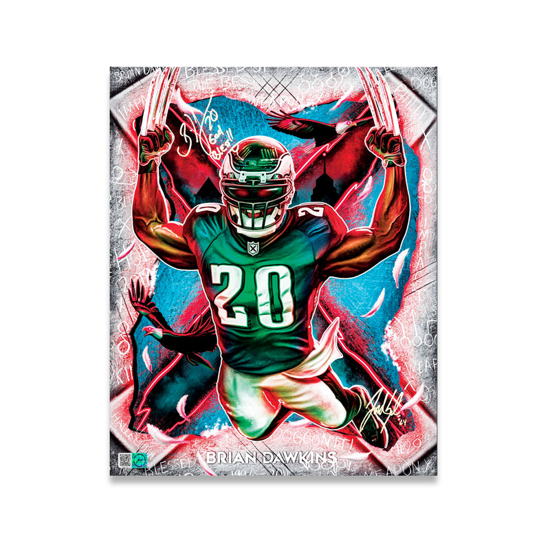 IMMORTALS™ BRIAN DAWKINS "RELENTLESS" LEGACY FINE ART EDITION – DUAL AUTOGRAPH