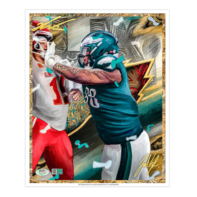 Jalen Carter LIX Champion Artist X Athlete Dual Autograph