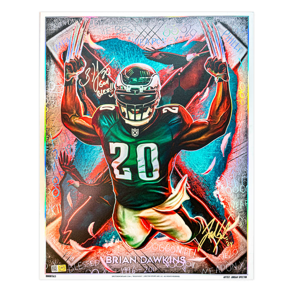 IMMORTALS™ BRIAN DAWKINS "RELENTLESS" LEGACY FINE ART EDITION – DUAL AUTOGRAPH