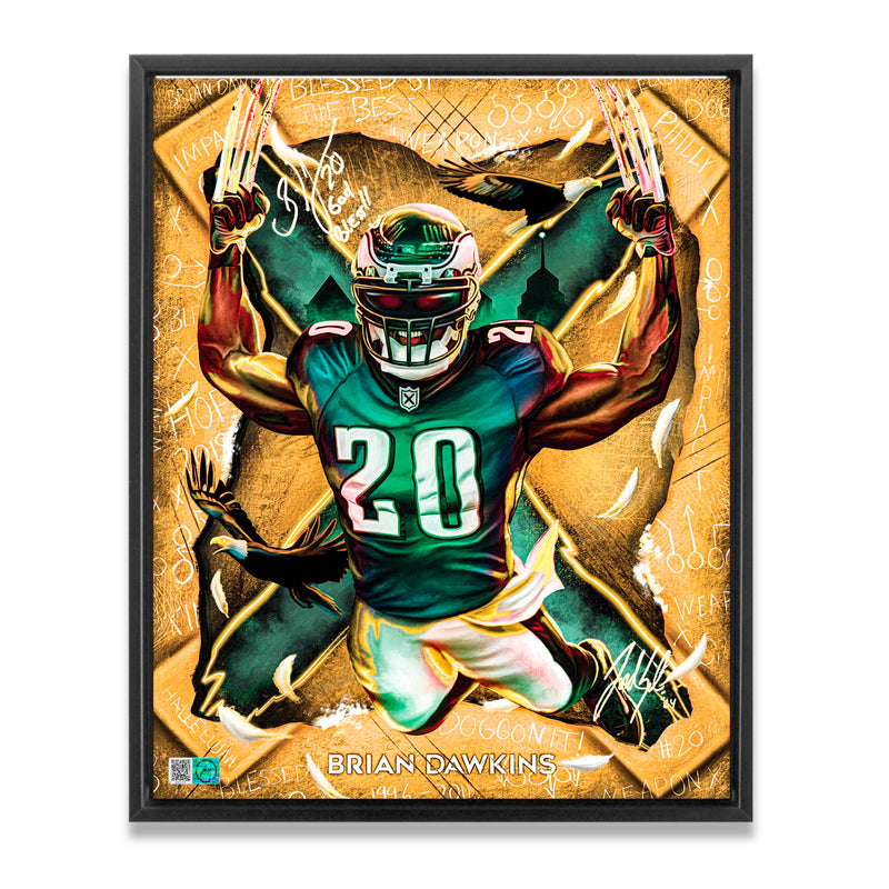 IMMORTALS™ BRIAN DAWKINS "RELENTLESS" LEGACY FINE ART EDITION – DUAL AUTOGRAPH